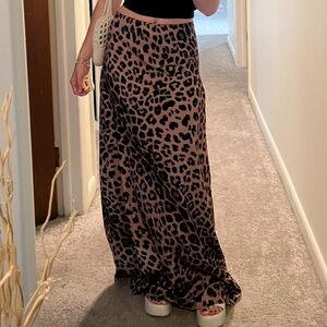 Leopard Print Maxi Skirt